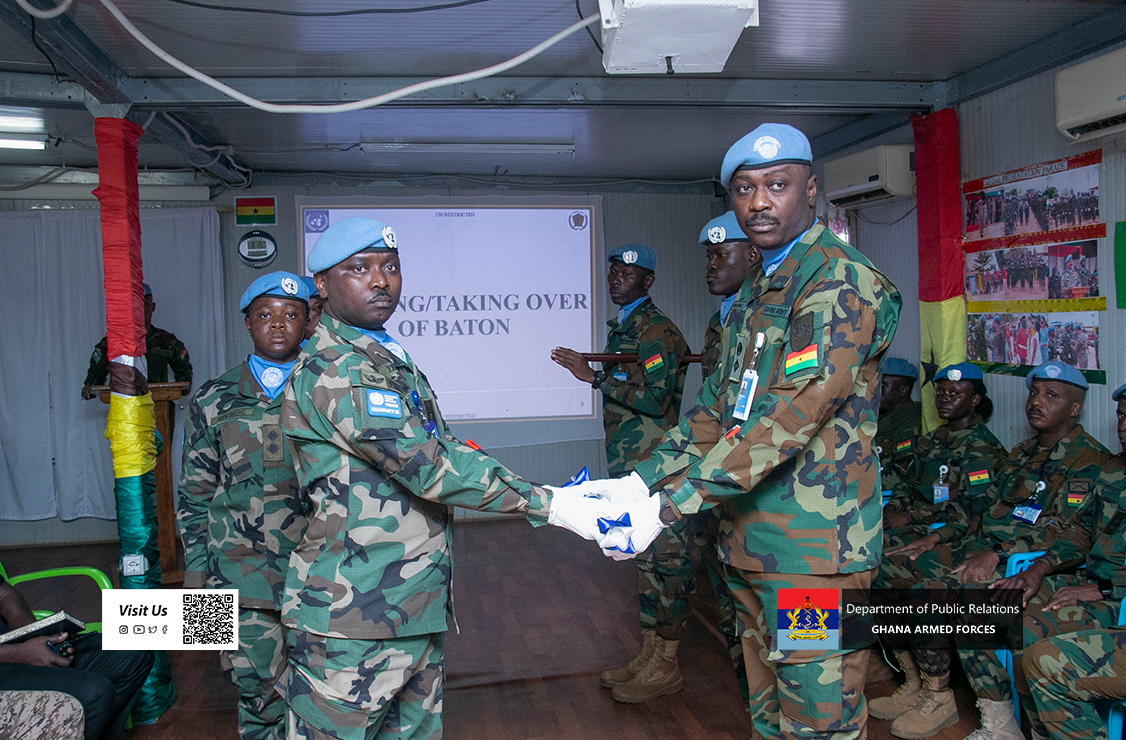 UNMISS GHANBATT 12 HANDS OVER TO GHANBATT 13